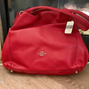 Coach Edie 31 red shoulder bag